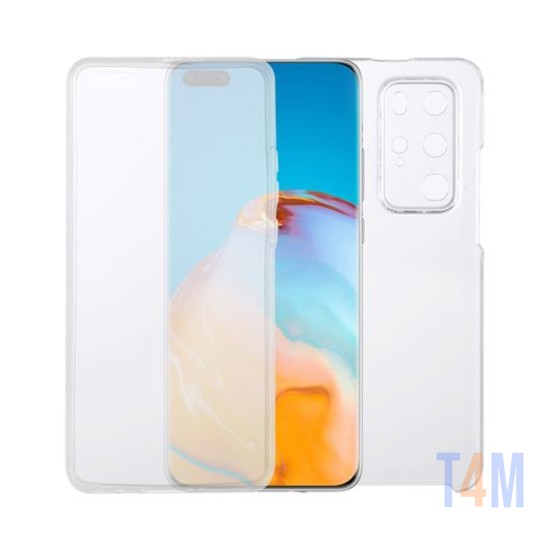 Capa de Silicone 360º para Huawei P40 Pro Transparente